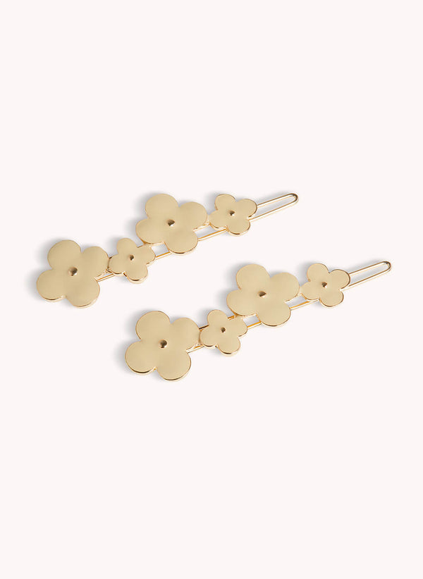 Four Leaf Clover Enamel Clip - Color: Cream Yellow
